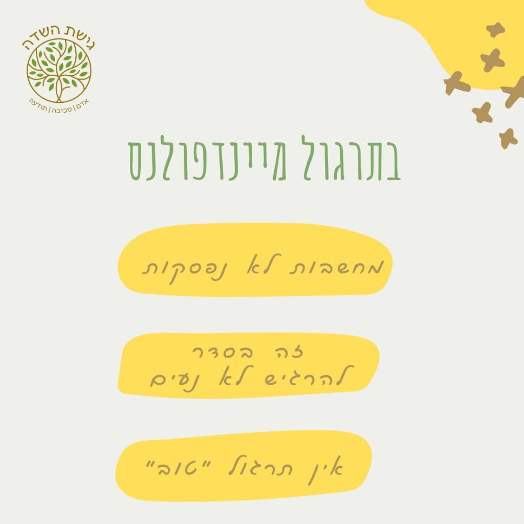 תרגול מיינדפולנס